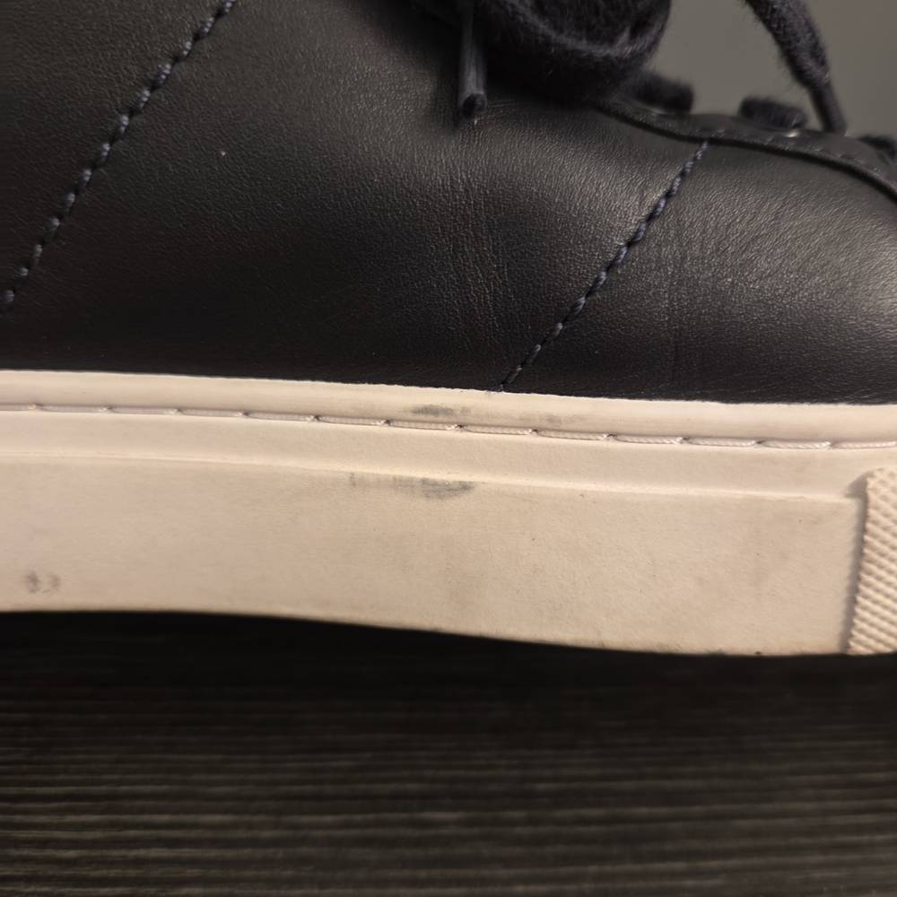 Tory Burch Navy Leather Sneakers - Picture 7 of 10